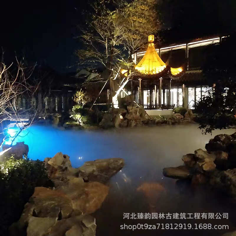 冷雾喷泉雾森全套设备庭院假山造雾造景喷泉景区加湿人工造雾喷厂