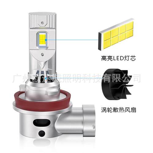 新品汽车led大灯A1风扇大灯H1 H3 H7 H4 H11 9005 迷你汽车大灯