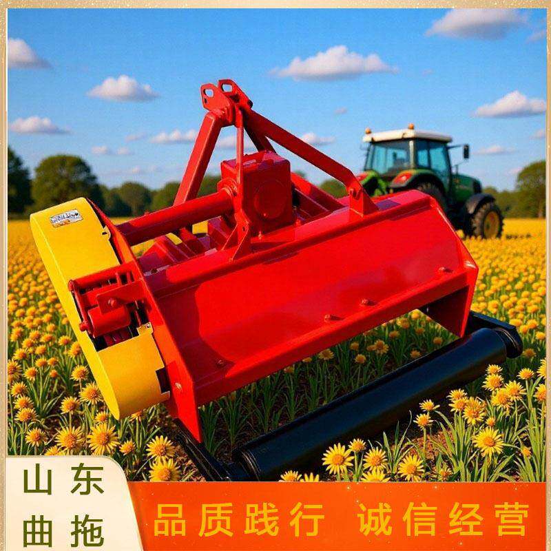 农用田间玉米杂草粉粹机四轮拖拉机后置秸秆还田机可掀盖小麦材