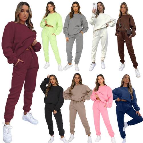 Hooded long sleeved women's long pants set