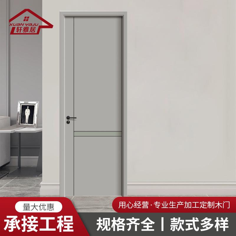 轻奢房门实木复合免漆烤漆室内木门隔音降噪家用卧室门厂家定 制