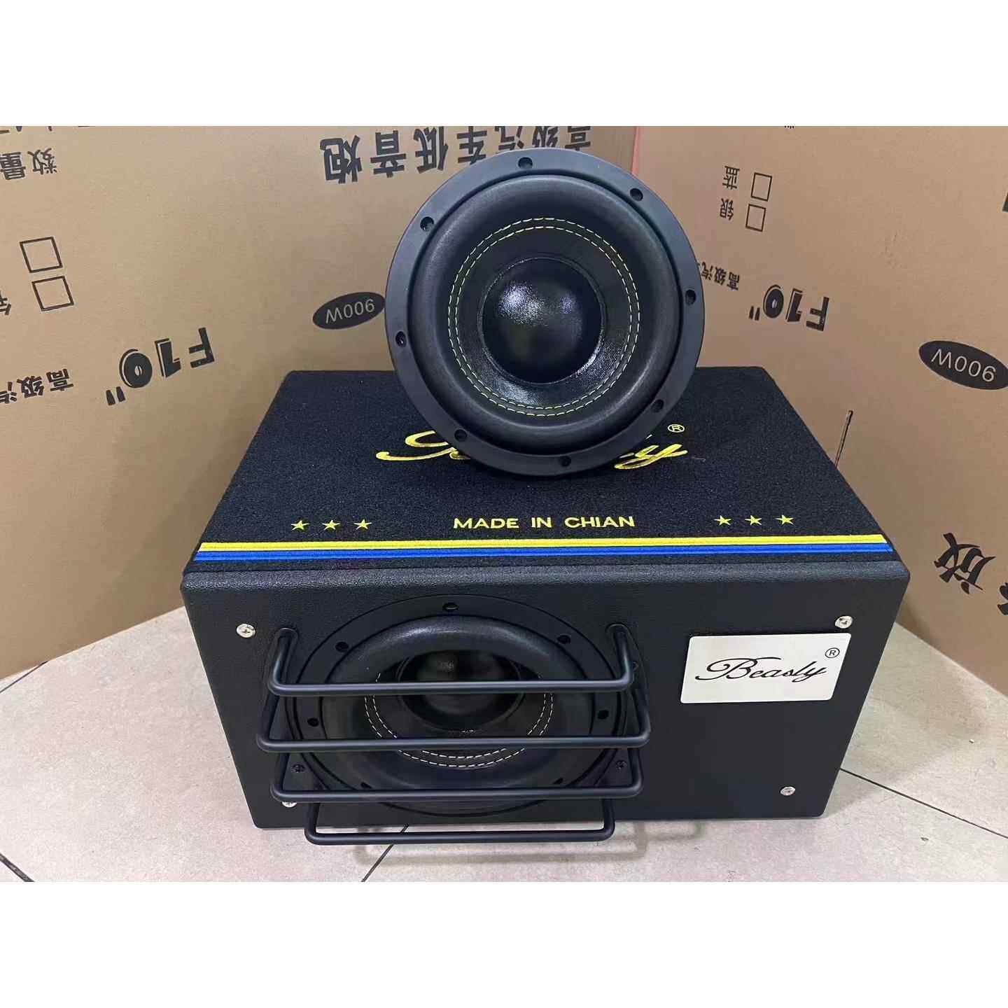 汽车低音炮8寸有源音响车载双线圈重低音喇叭车用低音炮箱体改装