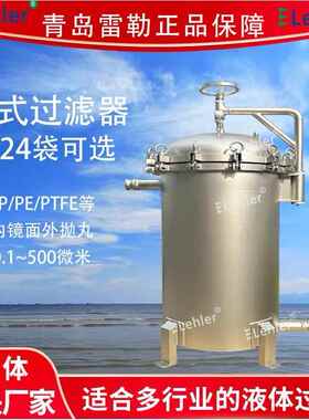304不锈钢多袋式化工制药行业电厂废水处理1-24型号袋式过滤器