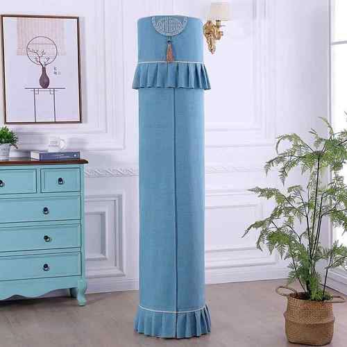 圆型中柱式空调防尘新罩立式c2Qs1l8J通用绣高档花圆套