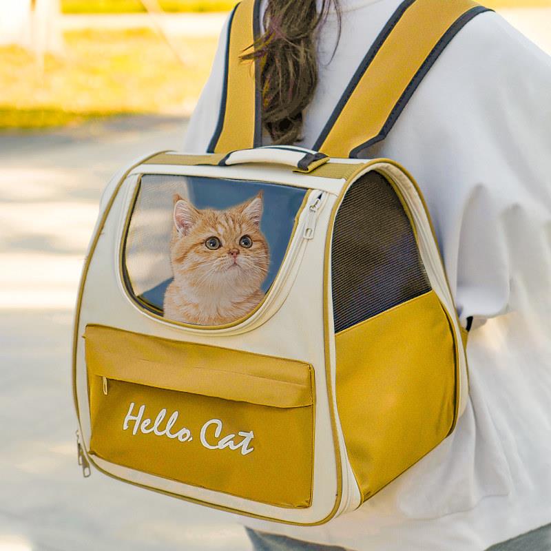 日式猫包大容量外出可携式双肩猫书包宠物揹包猫笼狗太空舱用品
