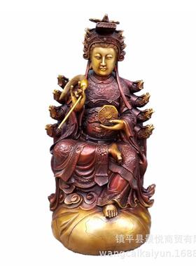 纯铜地母娘娘铜像大地之母九凤铜地姥元君后土夫人铜像摆件