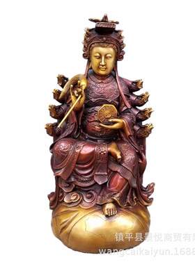 纯铜地母娘娘铜像大地之母九凤铜地姥元君后土夫人铜像摆件