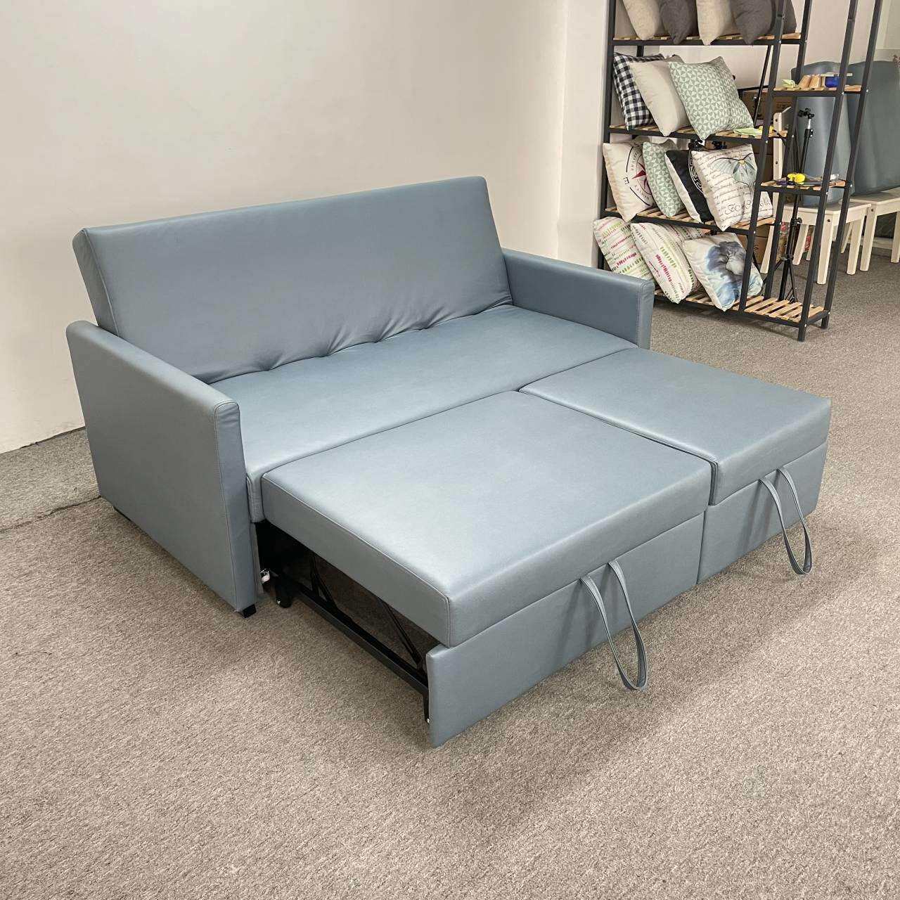 布艺沙发床可折叠海绵坐卧多功能可伸缩双人客厅小户型沙发床两用