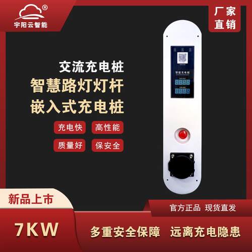 电动汽车新能源交流智慧路灯灯杆充电桩单枪双枪家用商用7KW2A