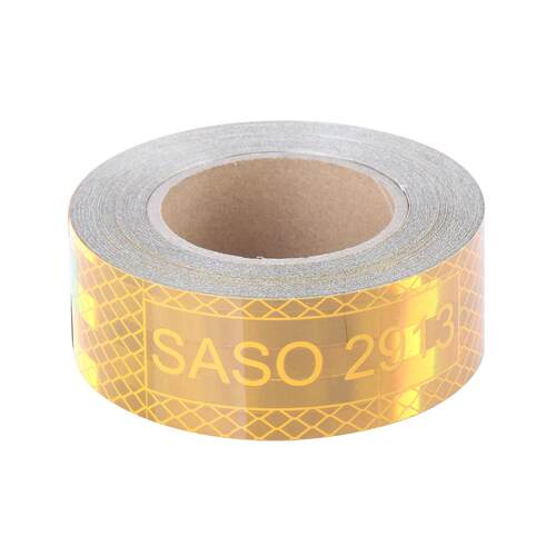 沙特镀铝黄色车贴SASO 2913反光膜10cm/5cm/7.5cm宽反光膜反光贴