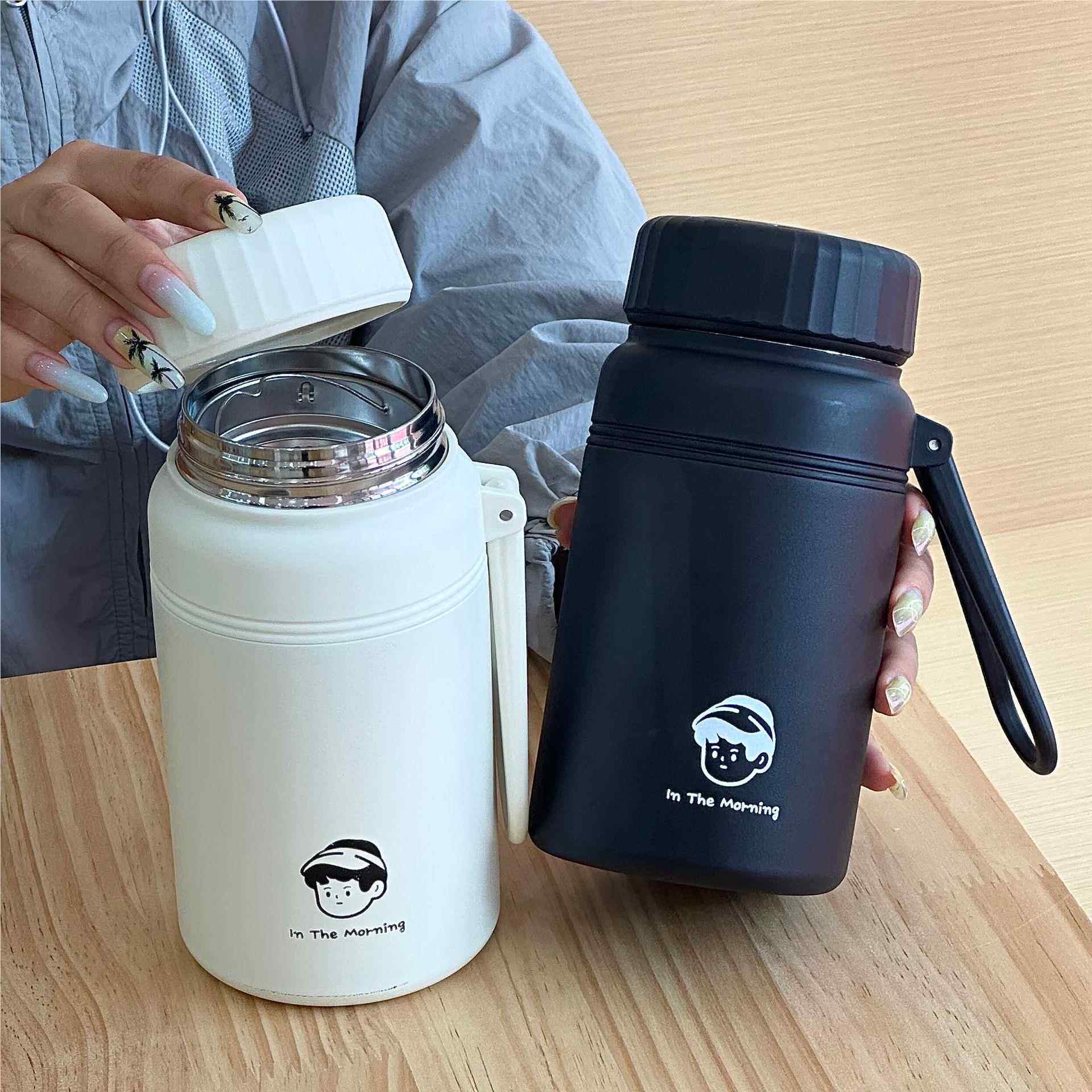 不锈钢保温杯杯男见详情款女生大容量水水杯分离学生泡茶子伴手茶