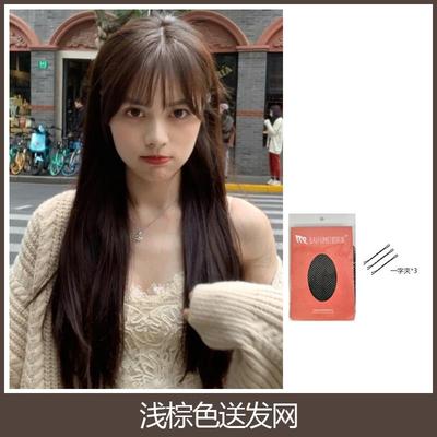 正品假发女s长发kLia款白金发色j长直发网红同时尚主播女团发型全