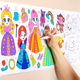 儿童涂色画画长卷公主涂鸦填色纸幼儿园2岁宝宝画布3岁4女孩5玩具