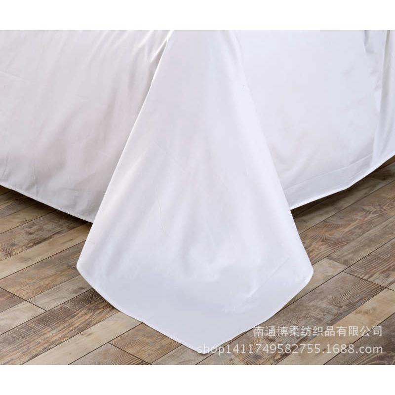 旅馆五星级纯白色120s贡缎 宾馆酒店床上用品全四件套棉批发支