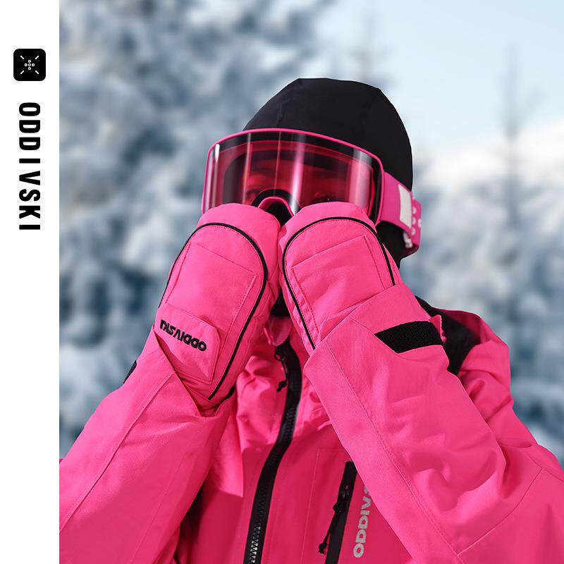 oddivski儿童滑雪手套内置护腕可触屏单板3L防水耐磨保暖闷指连指
