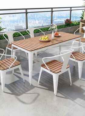 铁艺户外桌椅组合民宿休闲餐桌椅组合露天餐庭院外户SY202437桌桌