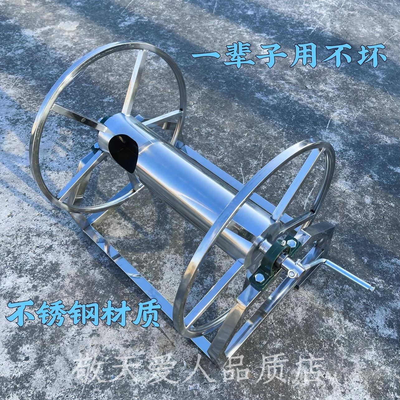 不锈钢卷盘卷线器盘线器绕线盘金属缠钱器手摇卷线盘卷绳器圈线器图片