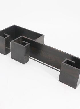 黑檀木小型红木盆景架底座茶壶奇石玉器花瓶底座