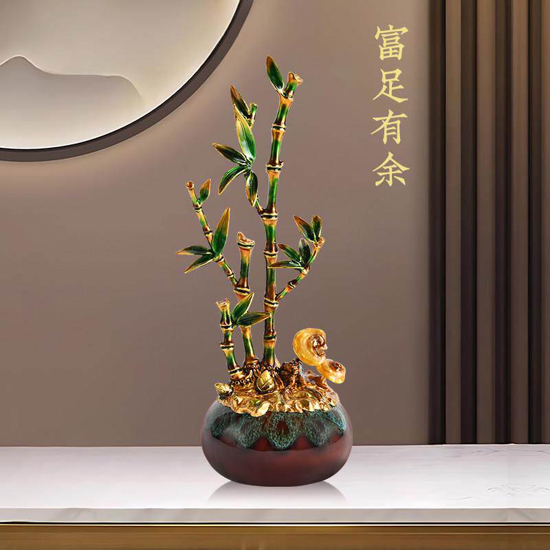 节节高升竹子摆件寓意好客厅玄关电视柜办公室桌面装饰乔迁新居