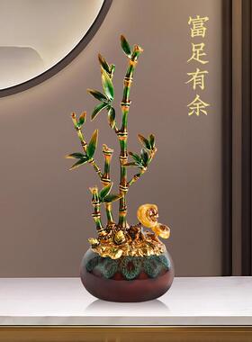 节节高升竹子摆件寓意好客厅玄关电视柜办公室桌面装饰乔迁新居