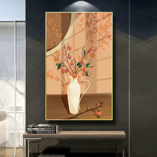 夕阳风景电表箱装饰画竖版植物花推拉式配电箱电闸盒总开关盒挂画