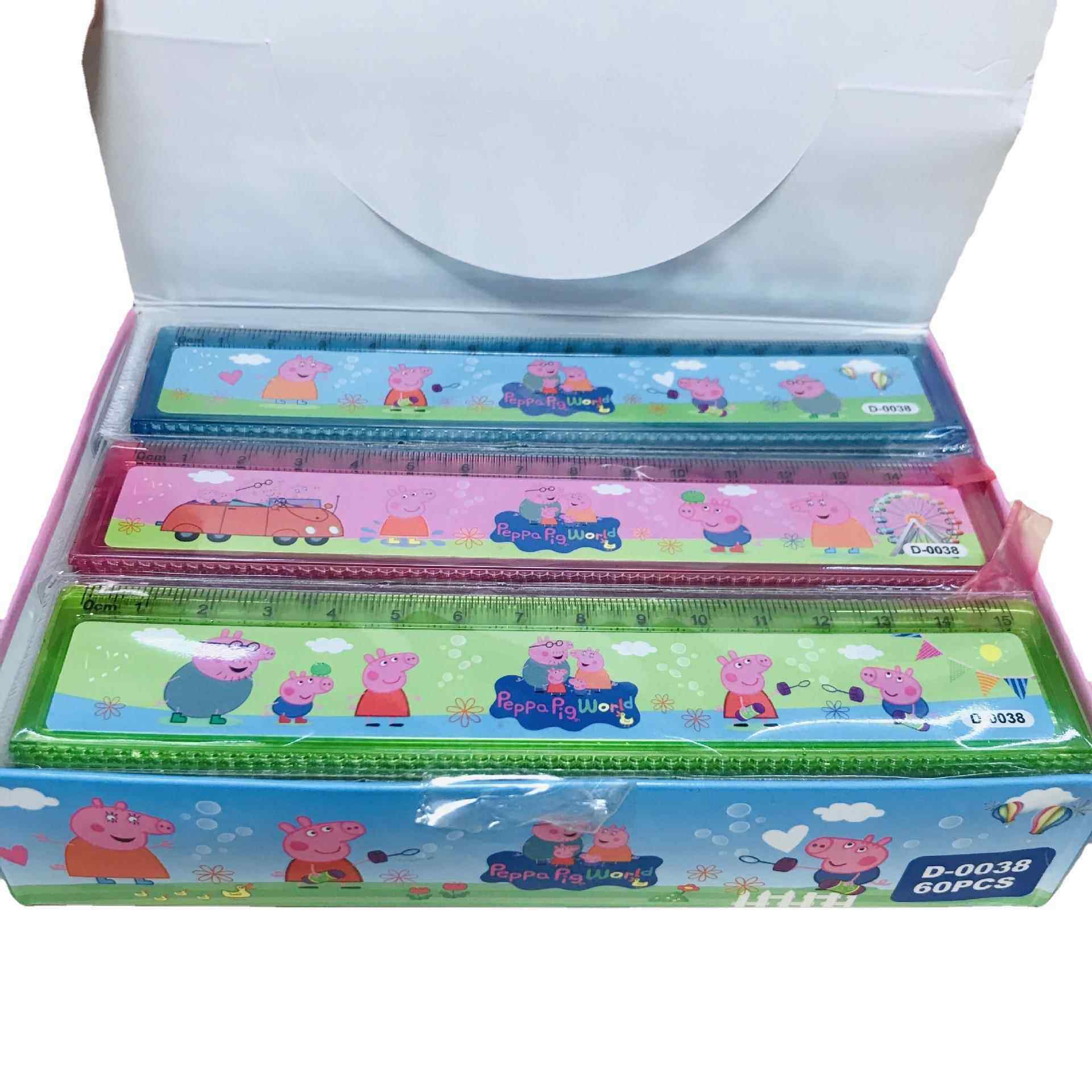 儿童卡通15cm波浪尺子直尺透明塑料30cm折叠文具用品便携折叠