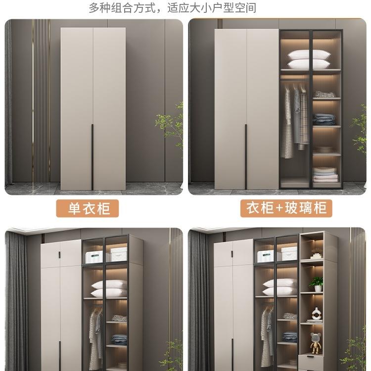 实木衣柜家用卧2025新款ZID平开门松奶油风柜储物子出租房用室木