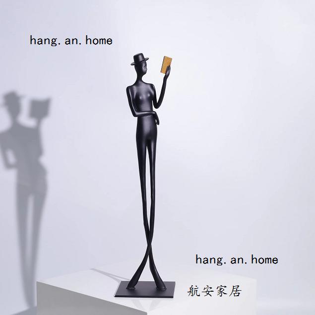 现代简约创意金属多样式人物摆件工艺品样板房售楼处桌面软装摆设