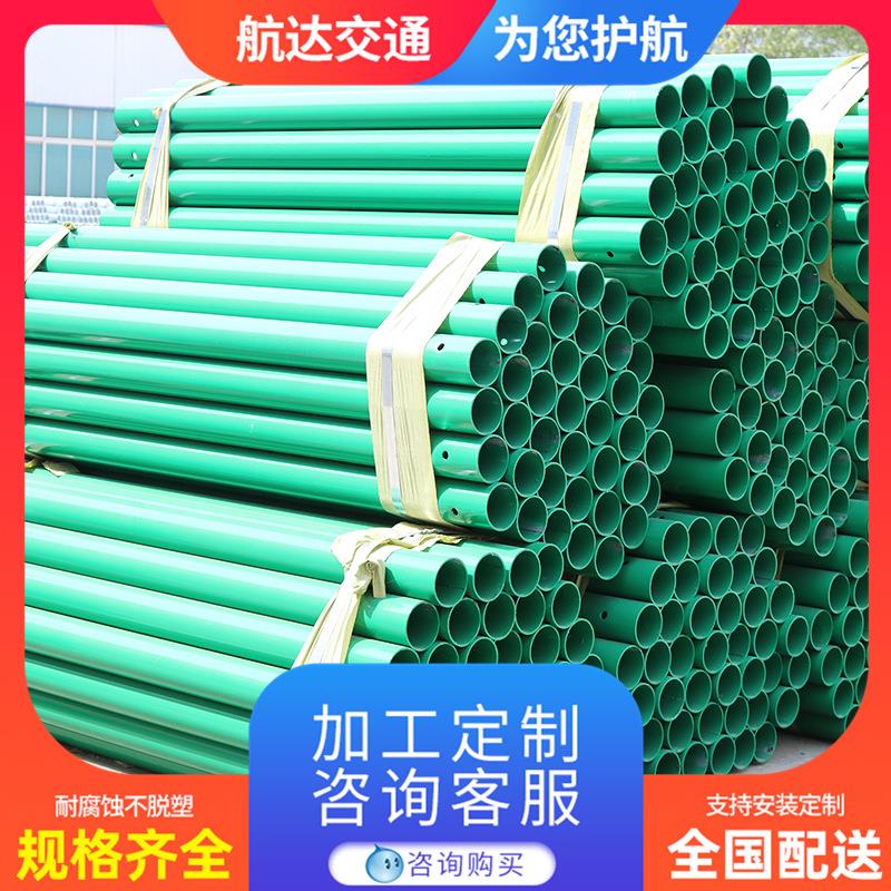 厂家供应波形护栏立柱护栏板配件道路护栏立柱镀锌喷塑工艺图片