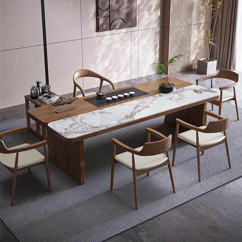 新中式实木大板泡茶桌椅组合现代简约家用办公室岩板原木功夫茶台,住宅家具,家用茶台/茶桌,淘宝优惠券,粉丝福利购,淘宝优惠卷