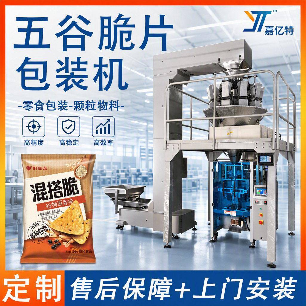 全自动五谷杂粮脆片包装机薯片虾片包装机称重包装封口机械