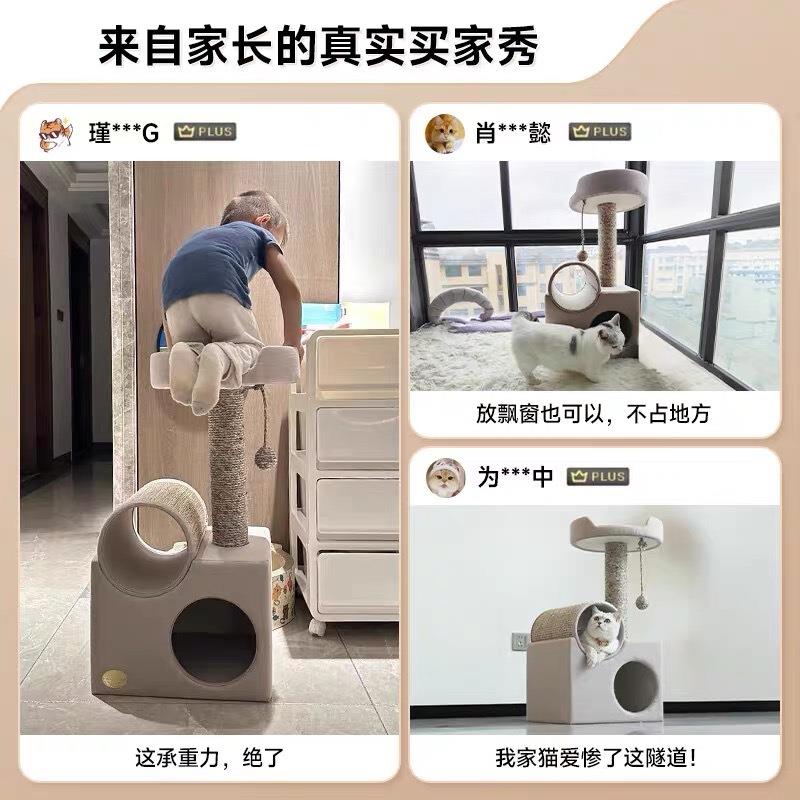 兽牌隧道小型猫爬架大型猫抓板猫咪夏季猫窝不占地剑麻耐磨不掉屑