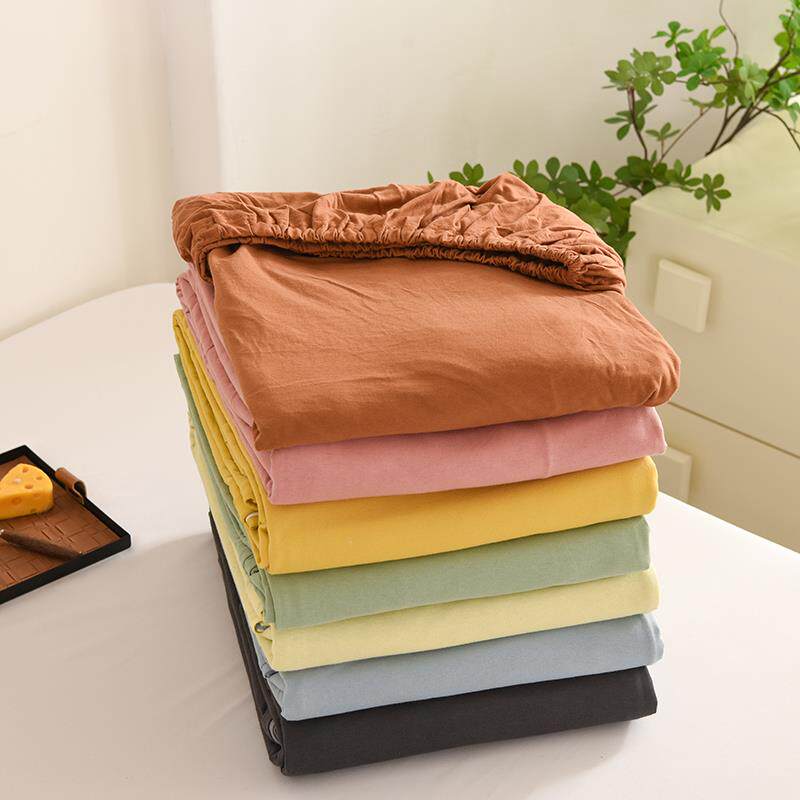 A全类棉天竺棉床笠10保YCC0纯床单针织棉单件床垫护套包防滑