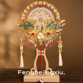 团扇婚礼新娘DIY材料秀和婚礼扇经典 双面婚礼扇成品手工婚礼扇