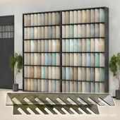 色板色卡玻璃样品亚克力展示架橱柜门板石材样块铝扣板卡板架子