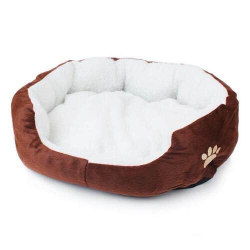 Blue Warm Indoor Soft Fleece Puppy Pets Dog Cat Bed House
