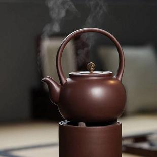 煮茶壶围炉煮茶炉套装兴紫砂户外碳炉明65火烛电陶提樑宜壶泡茶蜡