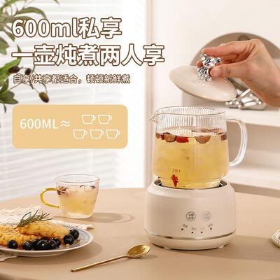 迷你养生壶单壶电炖杯养生杯电热杯配件600ml整套配件陶瓷单盖子