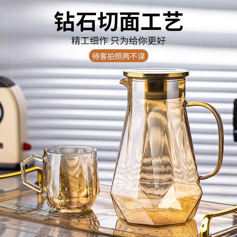 子玻璃水杯家杯用客厅套装待客喝水杯茶具大容轻奢WZS-2023量家庭