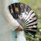 覆古大号折叠扇汉服配饰古风流苏 扇子男生霸气中国风古装 九尾