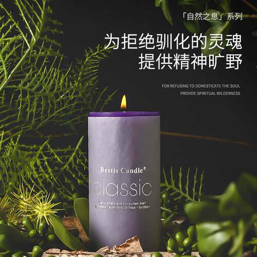 经典圆柱香薰蜡烛小家用无烟无味婚庆酒店西餐厅生日浪漫烛光晚餐