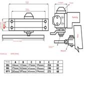 凯迪思缓冲式 闭门器家用液压180度自动闭门器90度定位中型闭门器