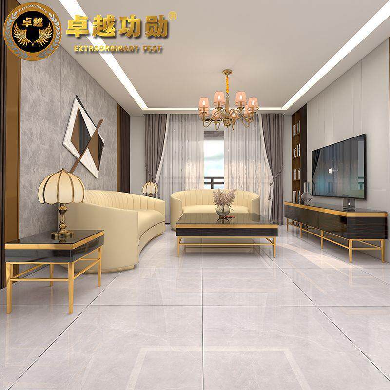 客厅卧室全抛釉升级瓷抛岩板大理石瓷砖800x800地面砖佛山地板砖