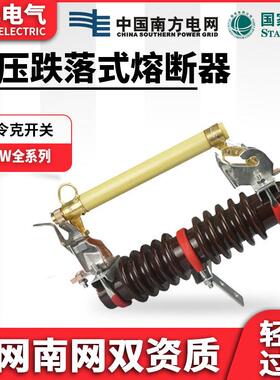 鸿逸高压跌落式熔断器RW11-10F/100/200熔断器带令克保险户外10kv