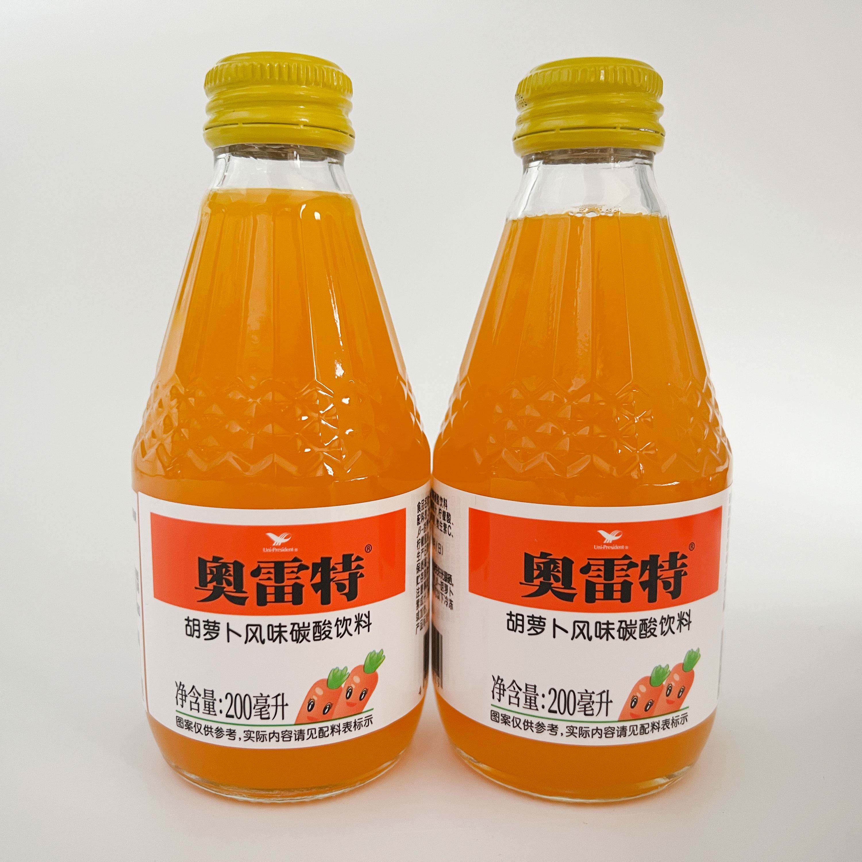 奥雷特胡萝卜风味碳酸饮料200ml统一网红汽水闽南特产儿时怀旧味
