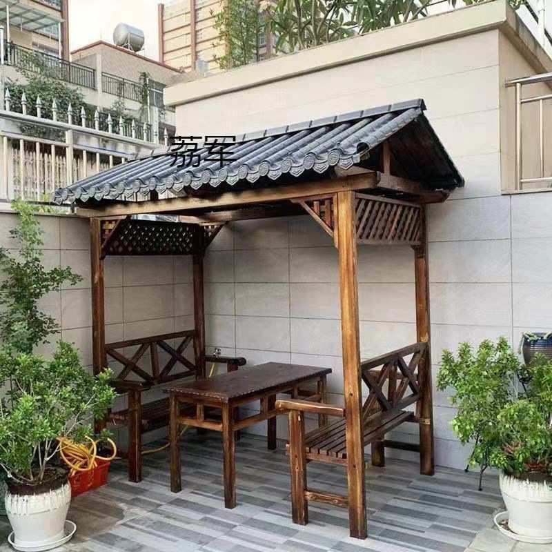 LJLL户外凉亭休闲亭子葡萄架别墅庭院花园遮雨棚室外楼顶露台简易