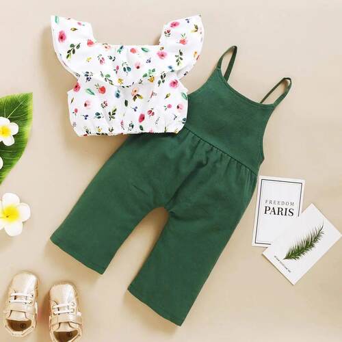 Toddler Girl Set 1-5 Years Kids Baby Girl Clothes Set Floral