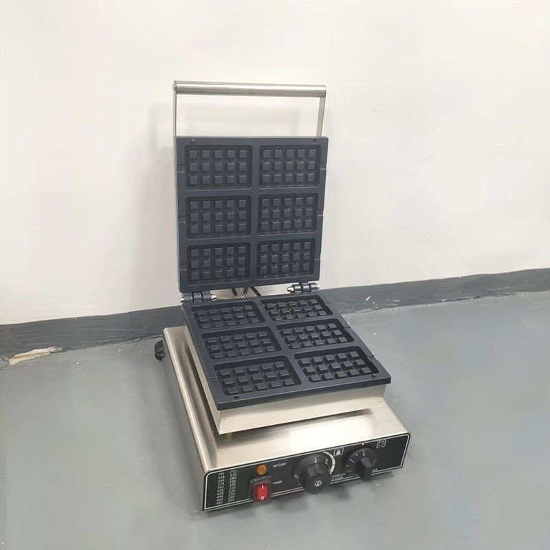 富祺商用翻转华夫饼机 双面电加热不粘锅华夫炉方形格子饼机