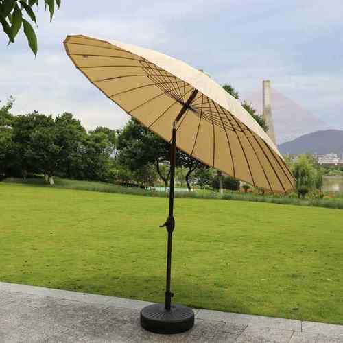 Z1A户外钢丝室外太阳伞庭院休闲民宿花园阳台折叠遮阳古风中式圆