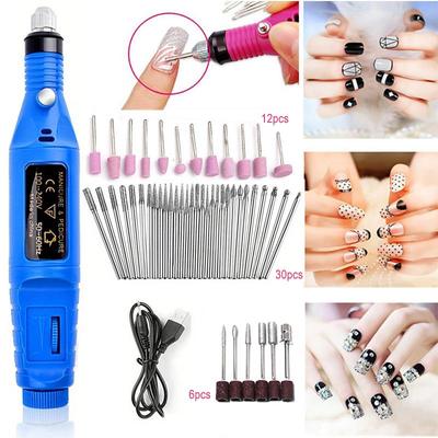 美甲工具打磨机套装 便携式迷你电动指甲打磨机 快速卸甲抛光工具